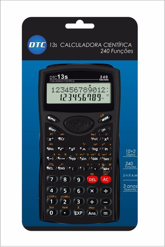 Calculadora Científica Dtc 13s Com 240 Funções - Preta